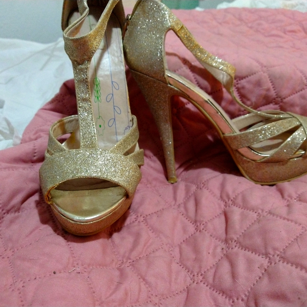 Gold heels